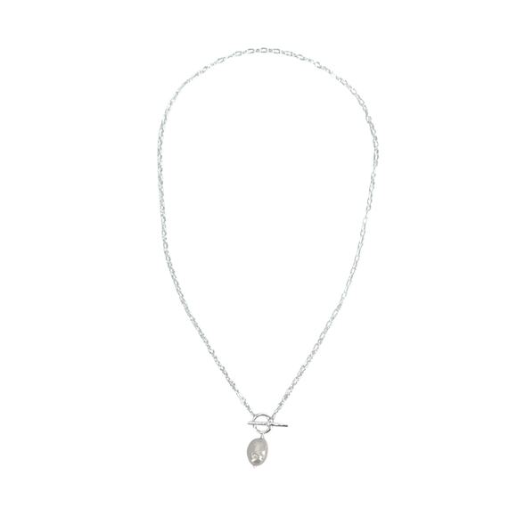 SILPADA Center Attention Silver Freshwater Pearl Necklace - Picture 9 of 13